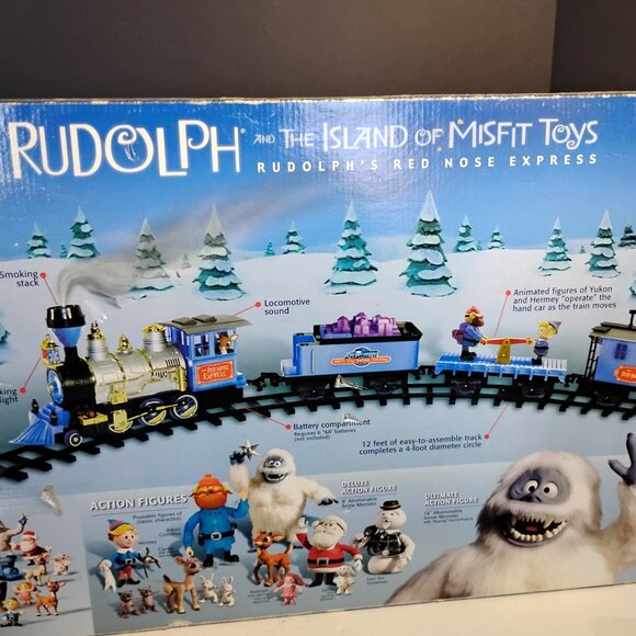 Rudolph's Red Nose Express Train Set Island Of Misfit Toys Memory Lane - Picture 13 of 15
